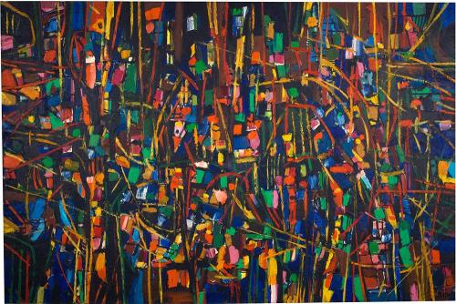 Sans titre, 1956, 128 x 193 cm, huile sur toile marouflée sur toile
